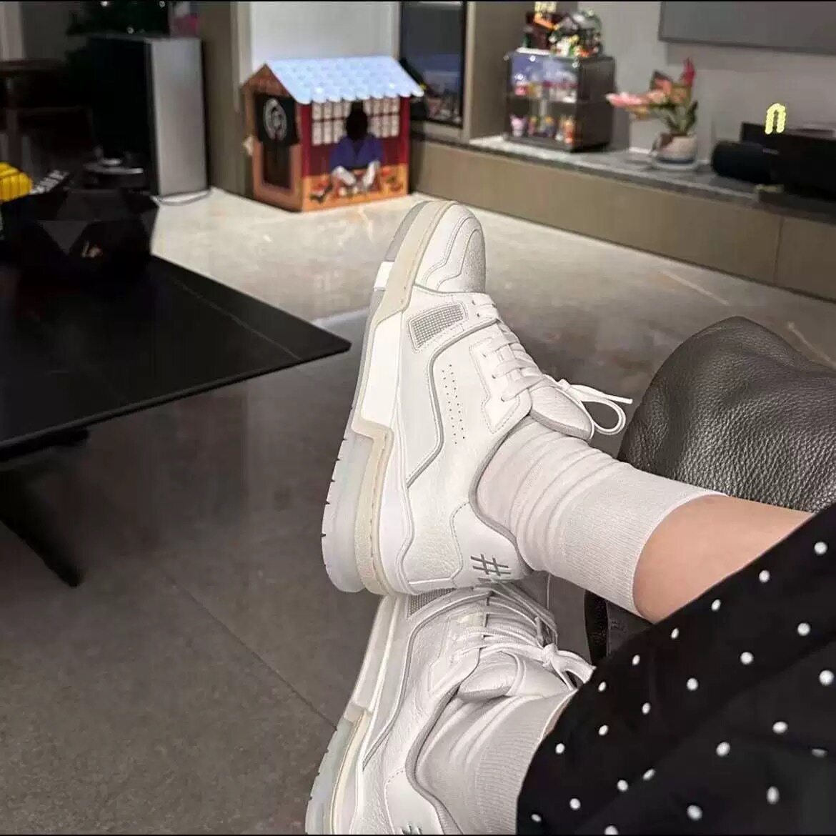 BALAN 顶~顶~头层牛皮拼色休闲鞋复古运动女板鞋白水泥男女鞋图片