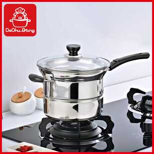 不锈钢油炸锅家用多功能捞面锅电磁炉通用面条锅迷你带滤网炸锅