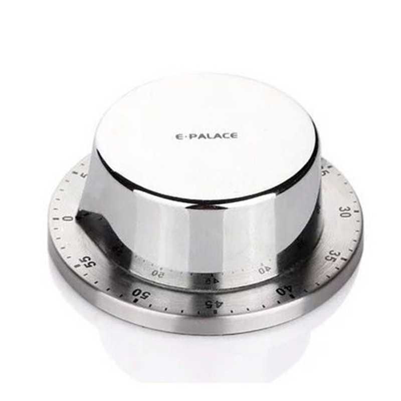 飞碟计时器厨房圆形带磁铁提醒器家用厨房小工具学生学习银色机械