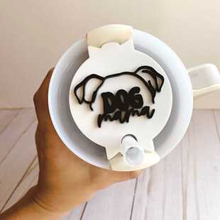 新款冰霸杯杯盖吸管固定铭牌片40OZ配件 stanley名字标签 名