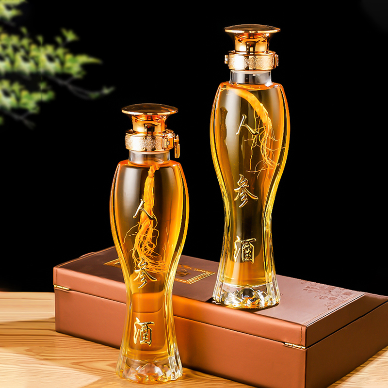 泡酒玻璃瓶高档密封家用空瓶人参