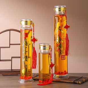 泡酒瓶高档密封高硼硅玻璃家用空瓶养生专用人参鹿茸海马药酒瓶子