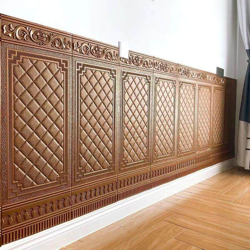 3d立体墙贴墙围装饰自粘墙纸饭店墙裙护墙板防水阳台贴纸软包墙板,家居饰品,软装墙贴,淘宝优惠券,粉丝福利购,淘宝优惠卷