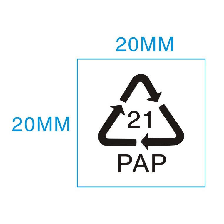 纸张类环保循环贴PAP21回收贴非瓦楞纸标识贴 2*2CM(1400个/30元)