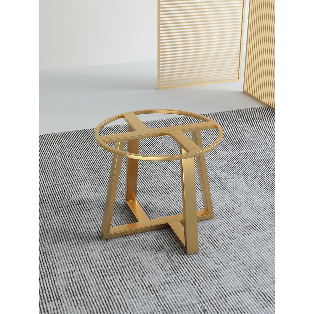 圆形桌腿桌脚支架不锈钢桌子腿岩板大理石圆茶几底座餐桌桌架现货