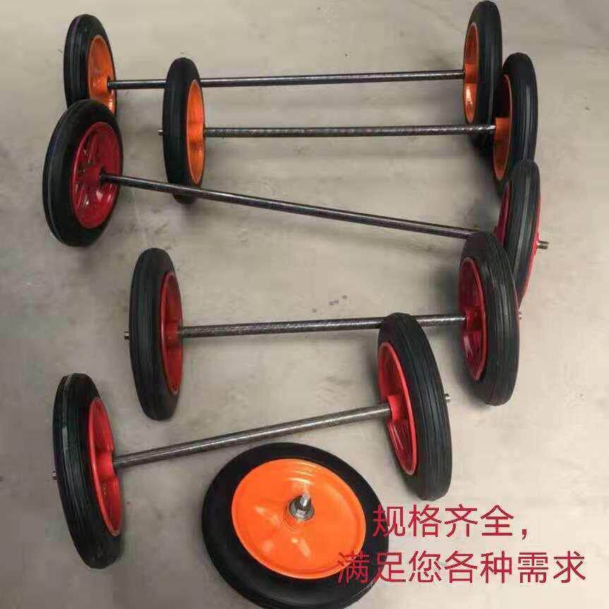 加重300-8实心轮12寸14寸防爆防扎手推车单轮车轮子轱辘静音脚轮