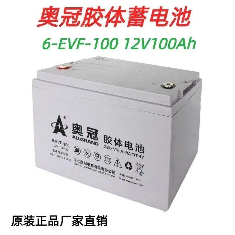 奥冠动力胶体蓄电池6-EVFJ-1003-EVFJ-200观光车巡逻车电动牵引车