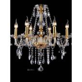 欧式 客餐厅轻奢K9水晶灯6头8头LED蜡烛吊灯简约卧室书房婚庆灯具