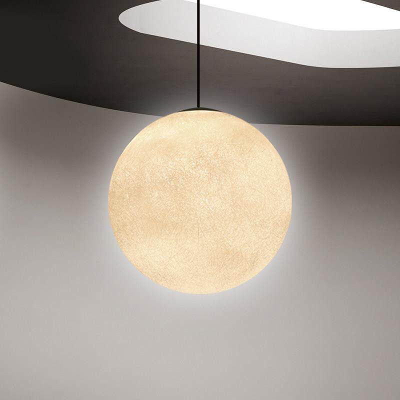 商场店铺工程装饰吊灯月球灯客厅角落卧室床头圆形树脂月亮星球灯