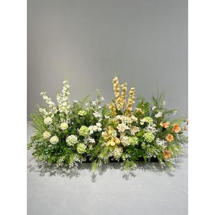 户外花箱、人造花插花、假花隔断、花槽、插花、室内场景布置、绿