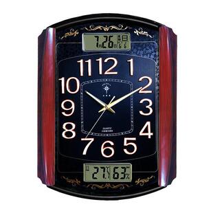 夜光日历挂钟客厅现代简约静音大气挂表家用时尚多功能挂墙时钟表