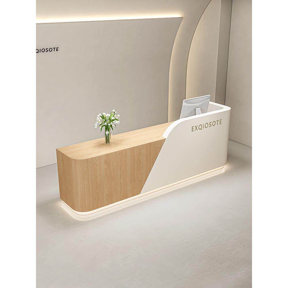 美容院吧台美发店烤漆前台服装店口腔诊所轻奢接待台培训收银台