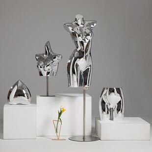 电镀内衣模特道具女服装店橱窗展示架子文胸泳衣假人模型服装婚纱