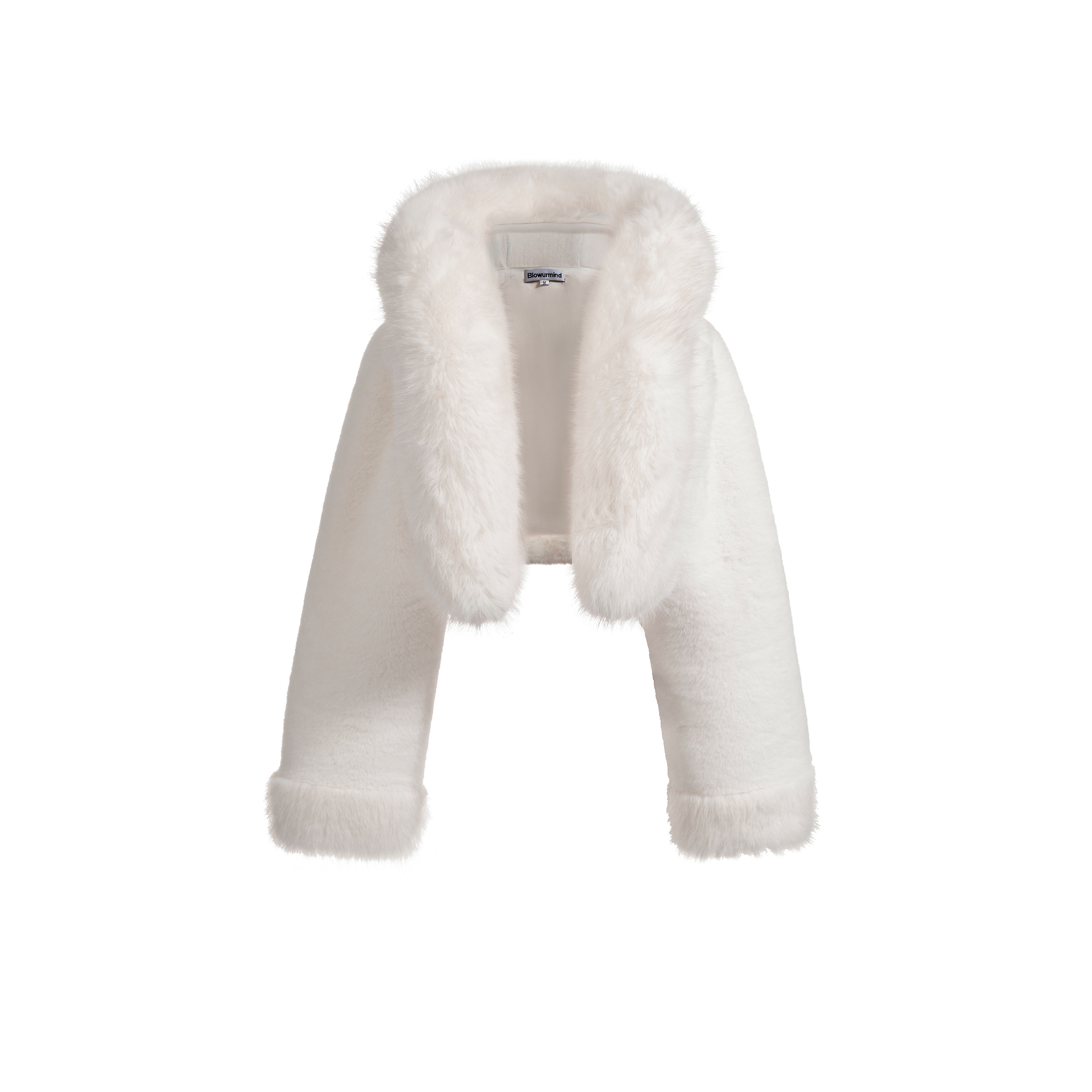 thumbnail for BUM [Snow Season Elf] Super Soft Thickened Plush Eco-Friendly Fur Women's Winter Short Hooded Fur Jacket