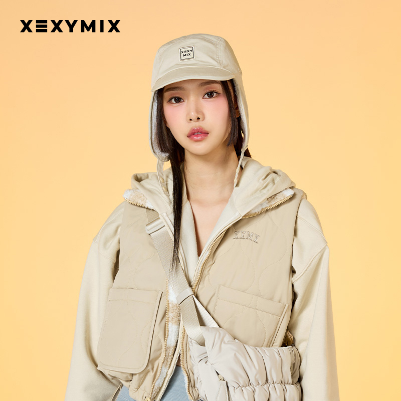 XEXYMIX双面保暖护耳鸭舌雷锋帽