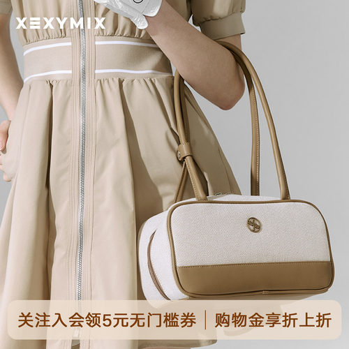 xexymix圆标拼色法棍包