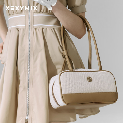 xexymix圆标拼色法棍包