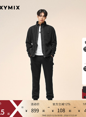 xexymix杰克茜男小标基础款摇粒绒外套秋冬运动保暖韩版HXOC2194G
