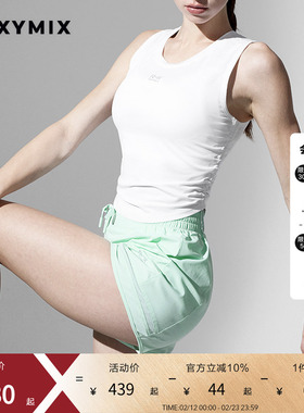 xexymix杰克茜女网眼拼接跑步短裤(带打底裤)运动健身XFK2PS1004