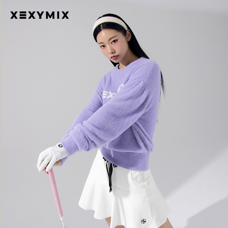 xexymix前胸LOGO长袖毛衫