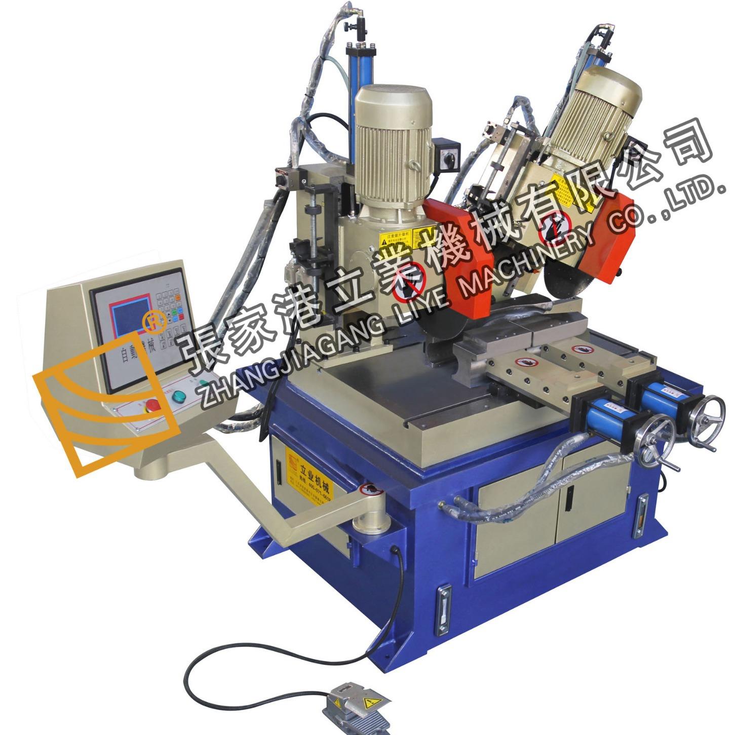 加工定制YJ-355Y双头反向斜度液压切管机全自动金属圆锯机