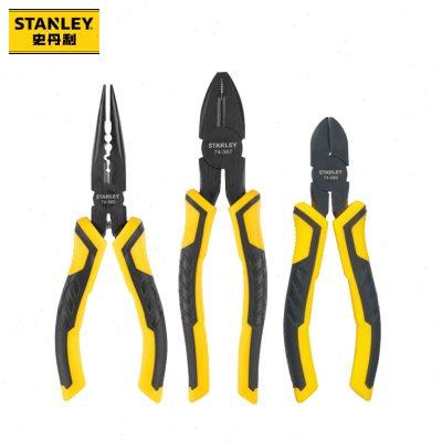 stanley史丹利钢丝钳工业级老虎钳高硬度尖嘴钳6/8寸斜嘴钳子工具