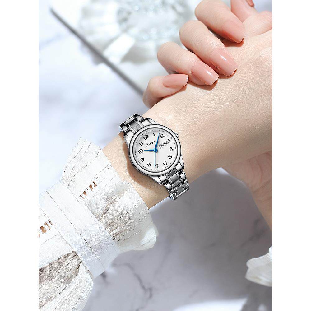 2025年新款正品老人手表男女款机械表老年人妈妈弹簧带防水石英表