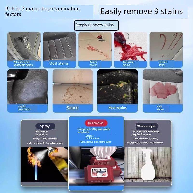 德国汽车内饰清洁湿巾白色真皮座椅清洗剂专用皮革镀膜护理擦拭车