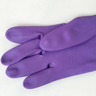 家用手套延伸洗碗塑料防水家务清洁Pvc羊毛衬里浸厨房
