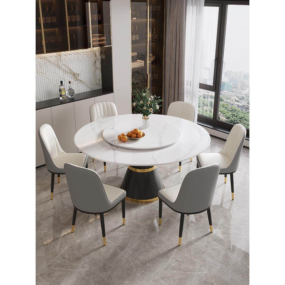 岩板餐桌椅组合2025新款轻奢现代简约家用圆桌大理石餐饮商用饭桌,住宅家具,岩板餐桌,淘宝优惠券,粉丝福利购,淘宝优惠卷