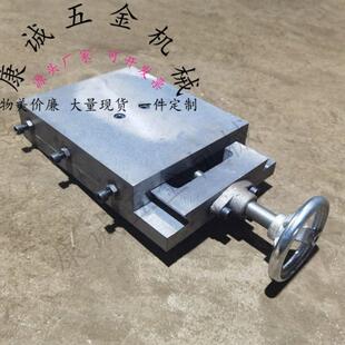 铸铁燕尾丝杆滑台手动可升降直线 线导轨工作台托 托板移动平台可