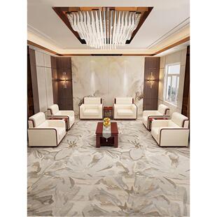 贵宾会议沙发现代中式大会客堂接待洽谈商务贵宾真皮艺沙发单人位