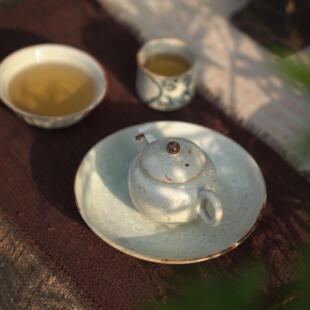 煦和院子 山雾影青壶宋风雅器影青雕刻盖碗刻花壶承绿壶茶盏