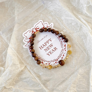 【金玉满堂】一味良方原创新中式饰品男女生木质手串手工串珠手链