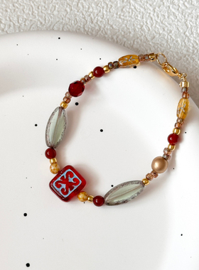 【南法假日】原创饰品手工捷克珠串珠手链小众法式搭配气质手串