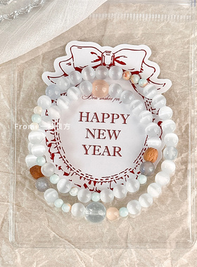 【春野山奈】一味良方原创小清新白色手串女生时尚饰品百搭手链