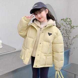 正品亲子女童假两件羽绒服冬装2025新款女孩洋气时髦90白鸭绒外套