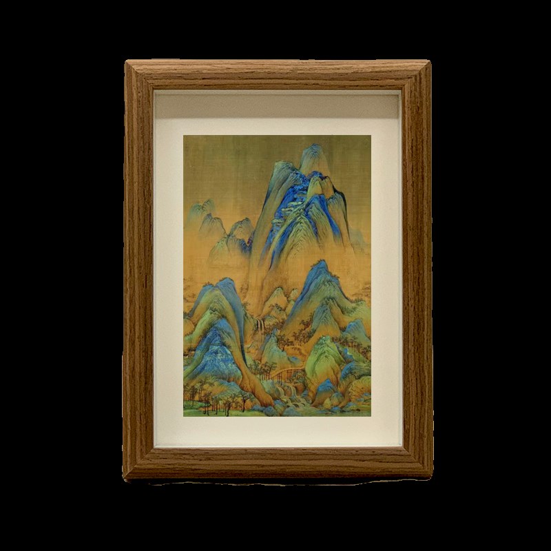 热销国画字画桌案摆台千里江山图名画复制品仿古画装饰画挂画禅意