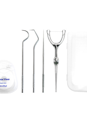 Stainless steel dental floss toothpick oral cleaning tool
