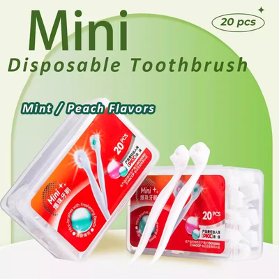 20PCS Portable Travel Toothbrush Mini Exploded Bead Toothbru