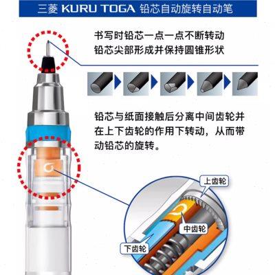 日本Uni三菱 kuru Toga 旋转铅芯 三丽鸥限定款可爱 自动铅笔