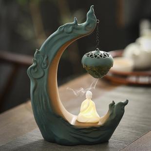 LED灯倒流香薰炉吊球香薰炉小夜灯摆件跨境 火焰吊炉倒流香炉