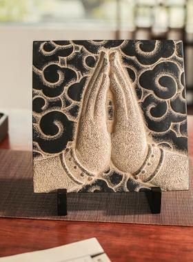 新古典佛手创意镇宅招财摆件 客厅书房软装摆设中式桌面装饰品