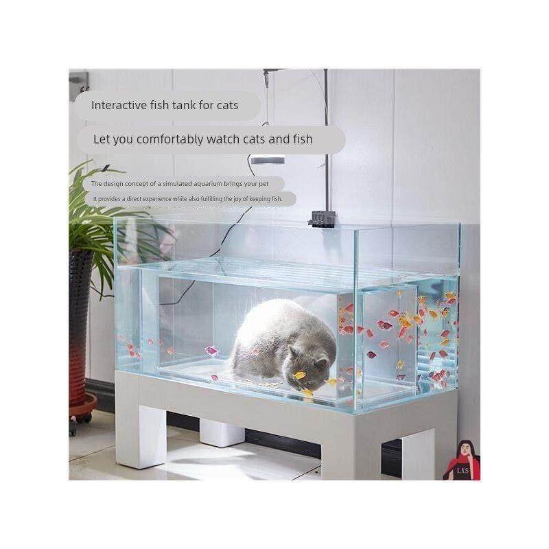 抖音同款网红猫鱼缸金水晶五线超白玻璃可由厂家定制,宠物/宠物食品及用品,桌面缸,淘宝优惠券,粉丝福利购,淘宝优惠卷