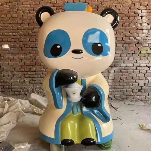 玻璃纤维雕塑新型大型树脂吉祥物卡通娃娃动物人物模型户外商场雕