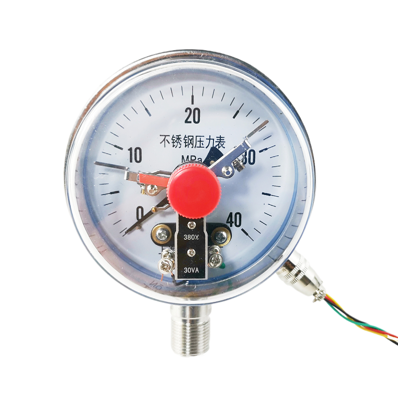 不锈钢电接点压力表YXC-100BF耐高温防腐蒸汽锅炉压力表 真空表