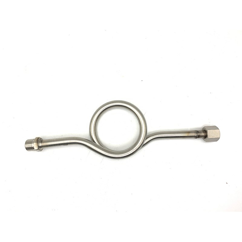 不锈钢缓冲管螺纹管壁14X2加厚压力表弯管4分工程仪表表弯冷凝管