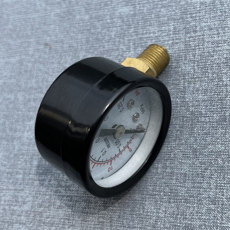 压力表 直径40mm 铜螺纹 m10x1  y40 y-40  0~0.25mpa 35psi径向