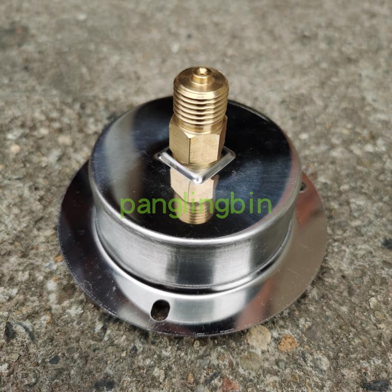 YN-60ZT轴向带边耐震压力表背式充油压防震抗震0-10/16/25/40MPA