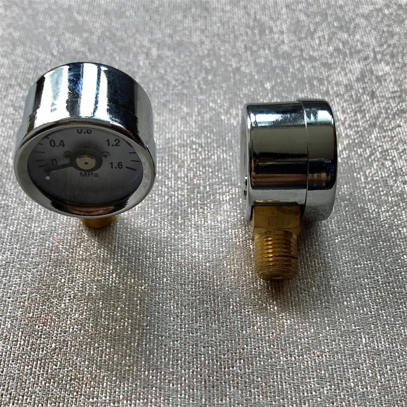 外壳直径30mm 小型压力表 Y-30  0~1.6mpa G1/8 铜螺纹 立式径向